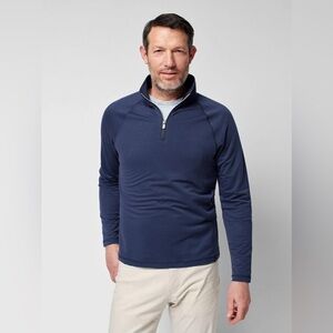 Faherty Movement Quarter Zip - Blue Nights